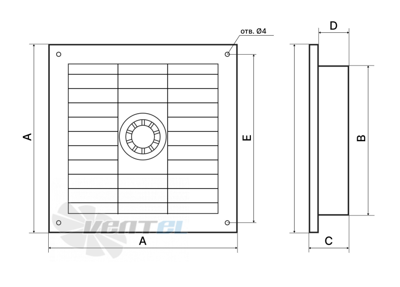 Чертеж ВентЭл LFT(BO)-400 220В Чертеж ВентЭл LFT(BO)-400 220В