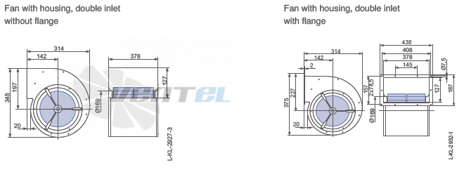 Ziehl-abegg RD20S-4DW.4F.2L габаритные и присоединительные размеры, диаметр, рабочее колесо Ziehl-abegg RD20S-4DW.4F.2L габаритные и присоединительные размеры, диаметр, рабочее колесо