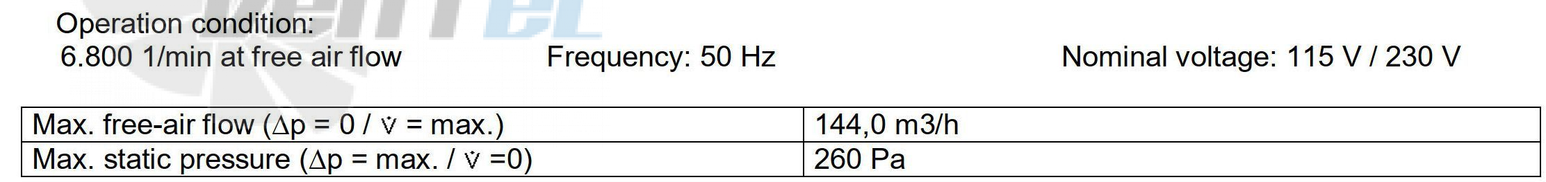 Технические характеристики Ebmpapst 3200-JHU 92x92x38
