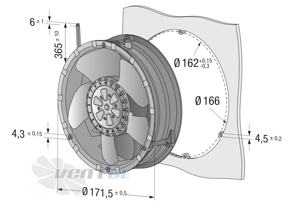 Габаритные размеры 6314N-2HHP