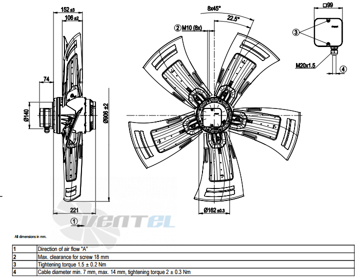 Габаритные размеры A6D910-AB01-35