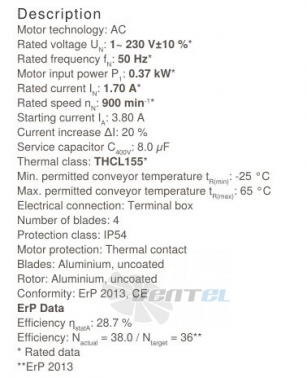 Осевой вентилятор Ziehl-abegg FB056-6EK.4I.V4P