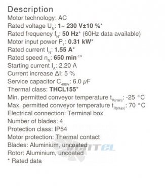 Осевой вентилятор Ziehl-abegg FB063-8EK.4I.V4P