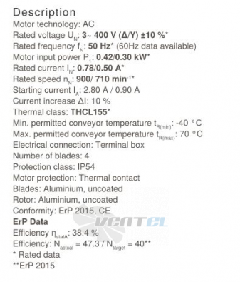 Осевой вентилятор Ziehl-abegg FB063-SDK.4I.V4L