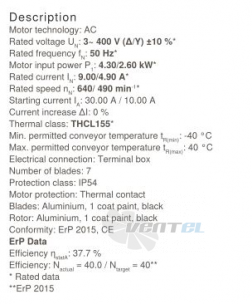 Осевой вентилятор Ziehl-abegg FC125-ADF.8S.A7 