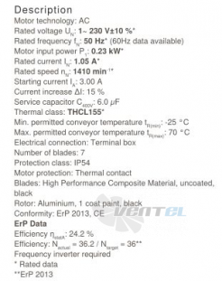 Осевой вентилятор Ziehl-abegg FN035-4EH.0F.V7P2