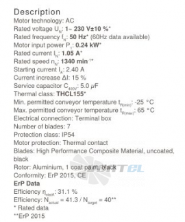 Осевой вентилятор Ziehl-abegg FN040-4EW.0F.A7P1