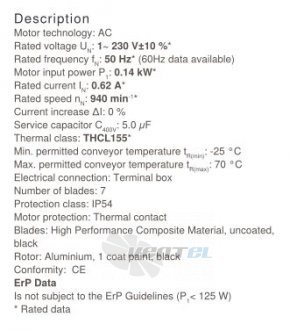 Осевой вентилятор Ziehl-abegg FN042-6EL.0F.A7P1