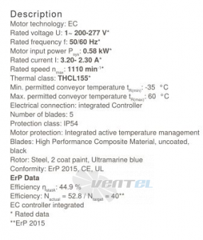 Осевой вентилятор Ziehl-abegg FN056-ZIW.DC.A5P4