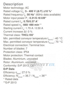 Осевой вентилятор Ziehl-abegg FN063-ADK.4I.V7P1
