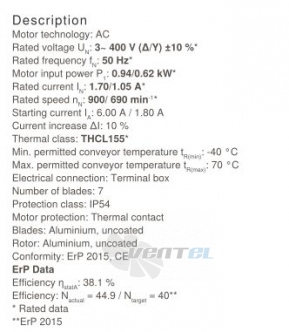 Осевой вентилятор Ziehl-abegg FN071-SDD.6F.A7P1
