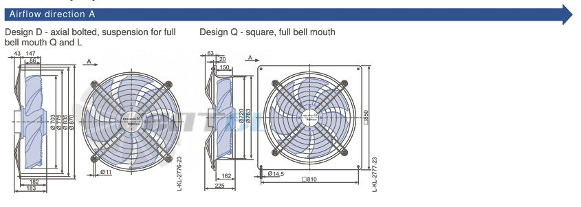 Каталог Ziehl-abegg FN071-ZIQ.DG.A7P3 220B 3-фазный