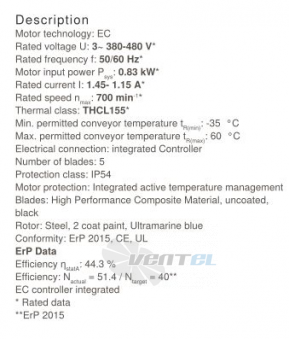 Осевой вентилятор Ziehl-abegg FN080-ZID.DG.A5P4 220B