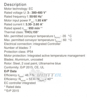 Осевой вентилятор Ziehl-abegg FN080-ZIQ.GG.V7P3 380B
