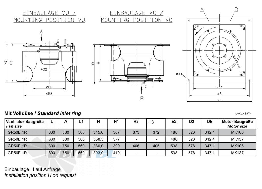 Ziehl-abegg GR50E вентиляционные модули купить, Ziehl-abegg GR-E.