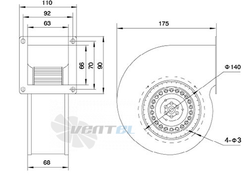 Габаритные размеры LXF-F133-73-1