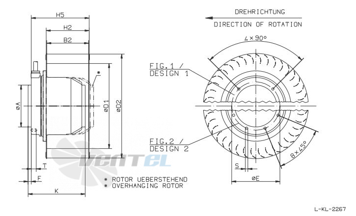 Ziehl-abegg RE31P-6EK.6F.1R арт.107831 рабочие колеса, стоимость, прайс