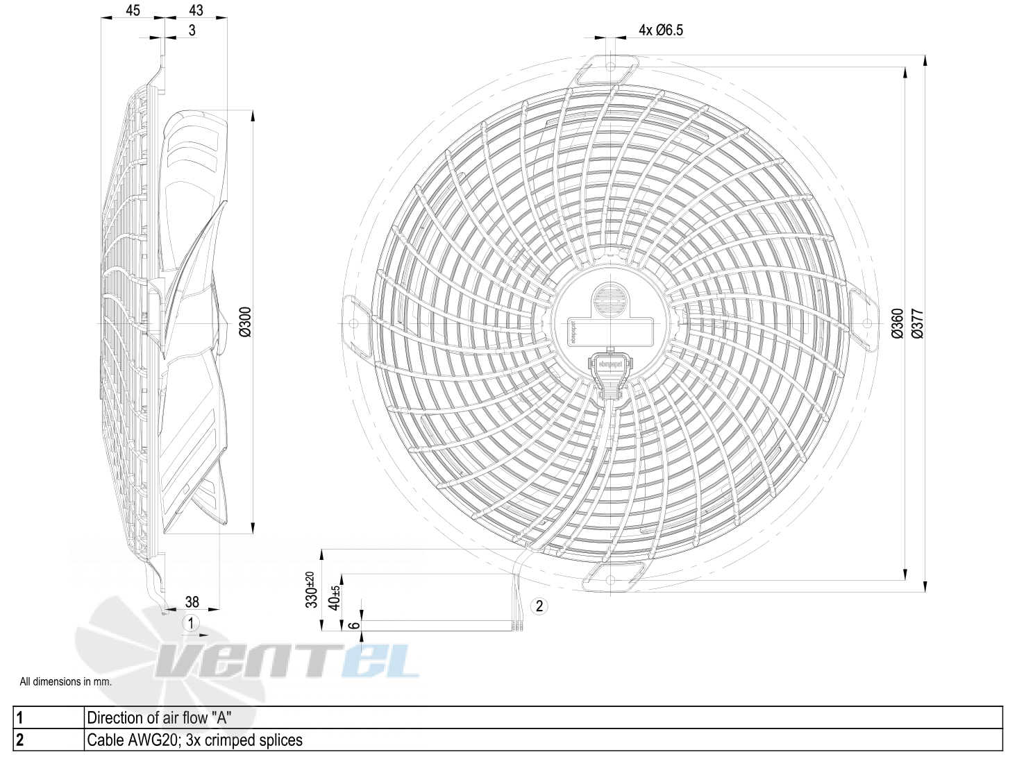 Габаритные размеры S1G300-CA19-02
