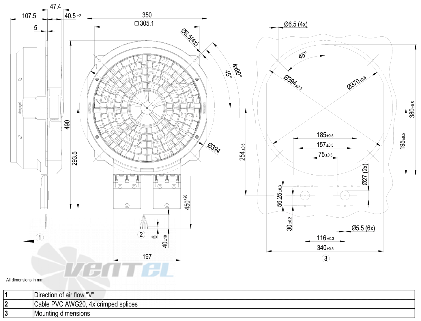 Габаритные размеры W3G300-WK13-30