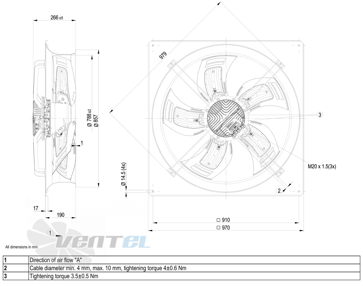 Габаритные размеры W3G800-DT21-35