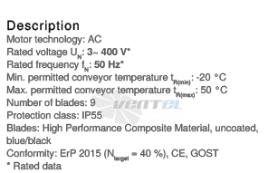 Осевой вентилятор Ziehl-abegg DN10V-8DF.F7