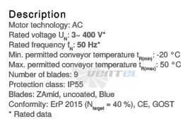 Осевой вентилятор Ziehl-abegg DN12V-4DF.N7