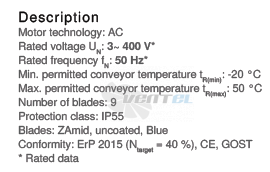 Осевой вентилятор Ziehl-abegg DN12V-6DF.I7