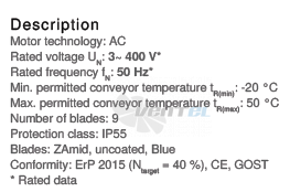 Осевой вентилятор Ziehl-abegg DN80V-4DF.E7