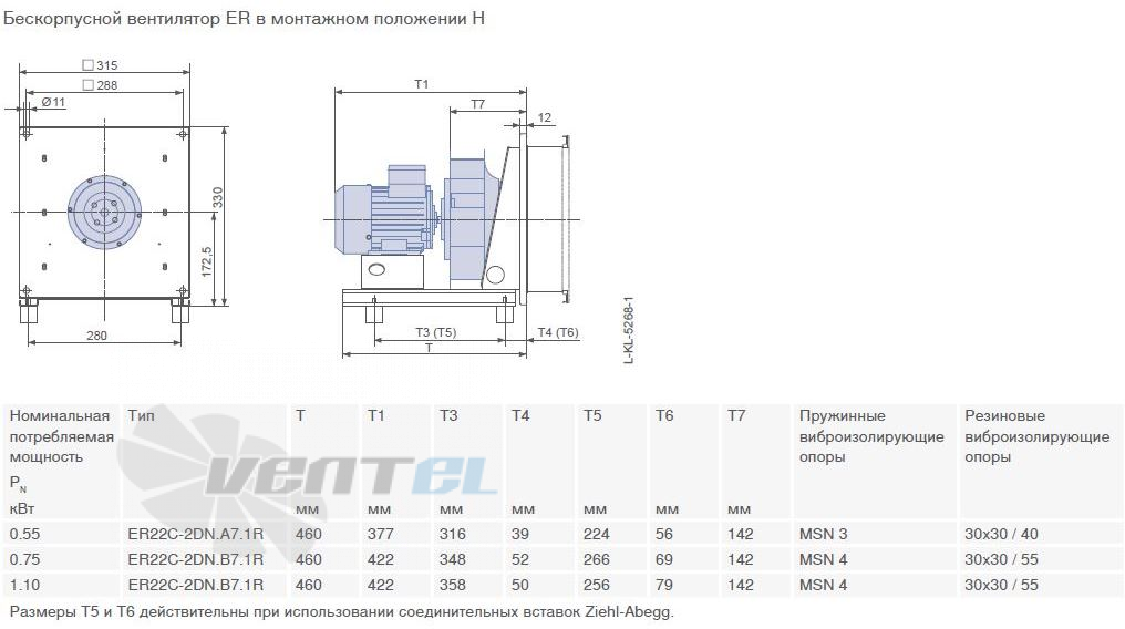 ER22C-2DN.A7.1R габаритные и присоединительные размеры