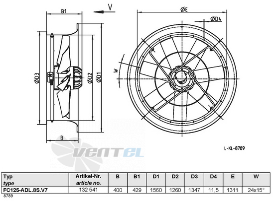 Ziehl-abegg FC125-ADL.8S.V7 купить, цены, каталоги