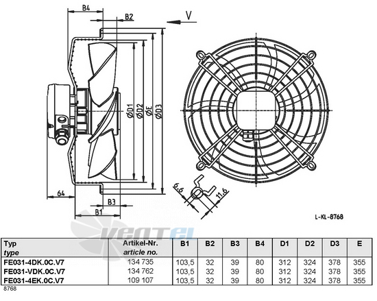 Ziehl-abegg FE031-VDK.0C.V7 купить, цены, каталоги