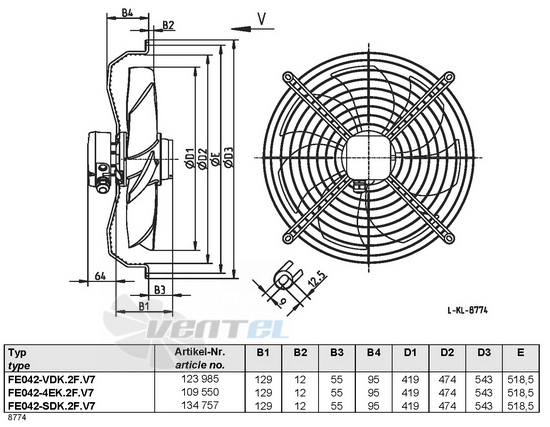 Ziehl-abegg FE042-4EK.2F.V7 купить, цены, каталоги