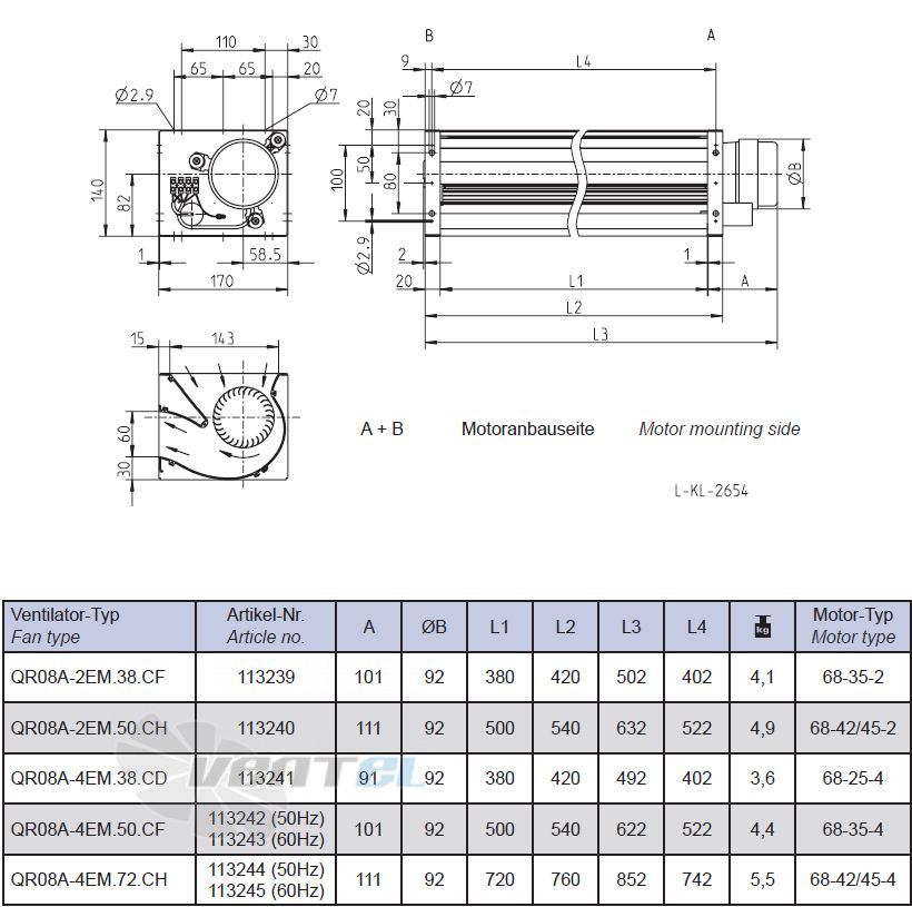 Габаритные размеры QR08A-4EM.38.CD