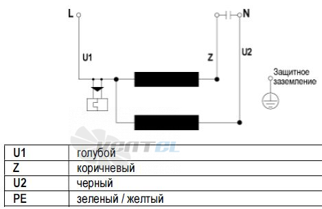 Схема R2E180-AS77-05 подключения