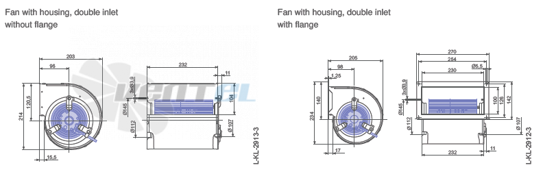 Ziehl-abegg RD13S-4EP.W8.2R габаритные и присоединительные размеры, диаметр, рабочее колесо