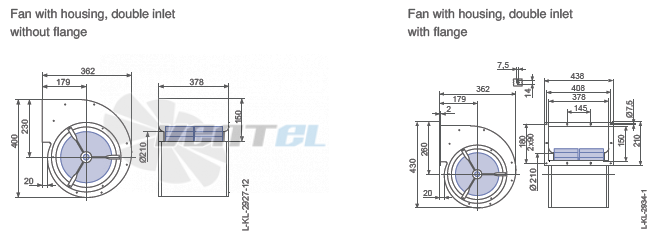 Ziehl-abegg RZ25S-4DW.4I.BL габаритные и присоединительные размеры, диаметр, рабочее колесо