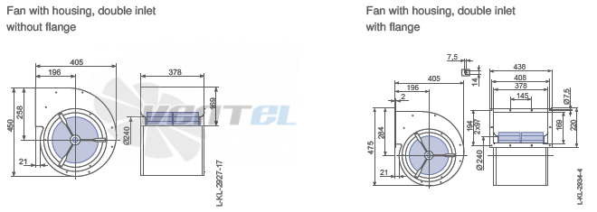 Ziehl-abegg RD28S-4EW.4R.AL габаритные и присоединительные размеры, диаметр, рабочее колесо