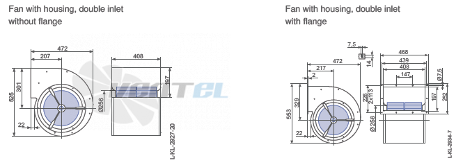 Ziehl-abegg RD31S-4DW.6Q.AL габаритные и присоединительные размеры, диаметр, рабочее колесо