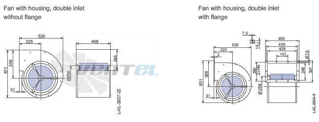 Ziehl-abegg RZ31S-4EW.6Q.2L габаритные и присоединительные размеры, диаметр, рабочее колесо