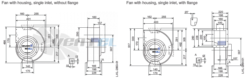 Ziehl-abegg RG25R-ZIK.DC.4R габаритные и присоединительные размеры, диаметр, рабочее колесо