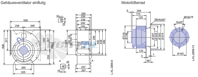 Ziehl-abegg RG31P-4DK.6F.1R габаритные и присоединительные размеры, диаметр, рабочее колесо