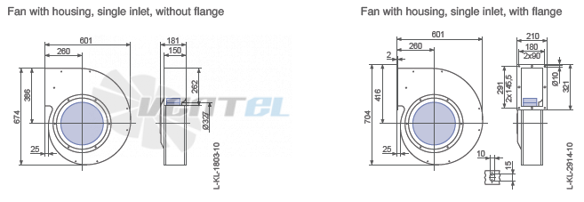 Ziehl-abegg RG40S-4DK.6N.AL габаритные и присоединительные размеры, диаметр, рабочее колесо