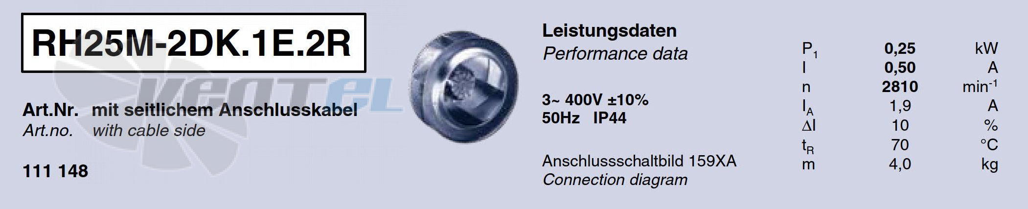 Характеристики Ziehl-abegg RH25M-2DK.1E.2R