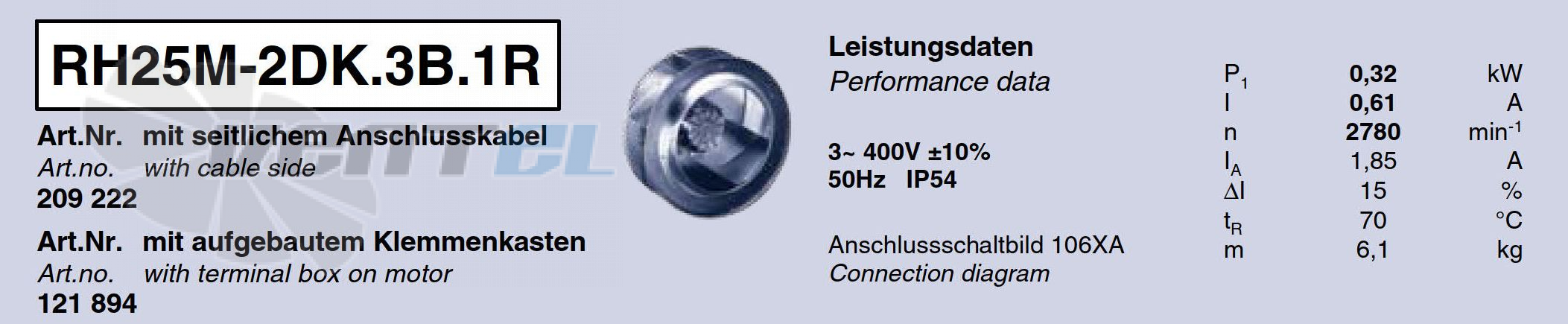 Характеристики Ziehl-abegg RH25M-2DK.3B.1R