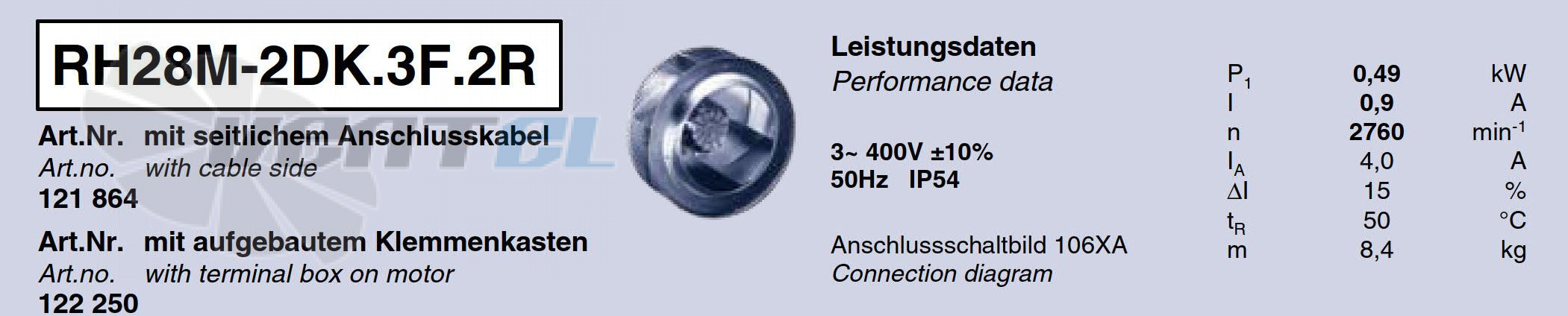 Характеристики Ziehl-abegg RH28M-2DK.3F.2R