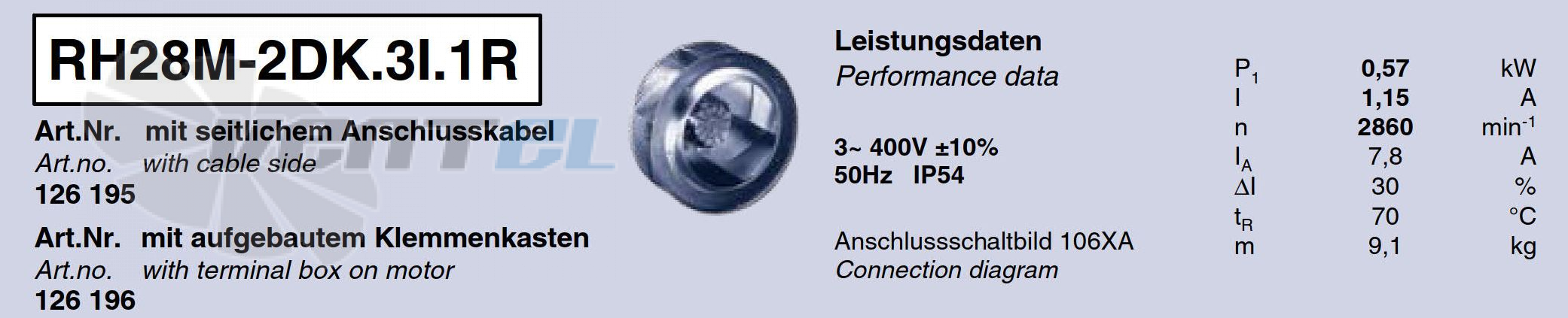Характеристики Ziehl-abegg RH28M-2DK.3I.1R