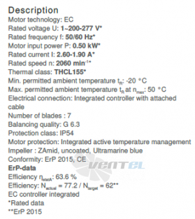 Вентилятор Ziehl-abegg ER31C-6ID.BF.CR 1ф 220V цены, каталоги, прайсы