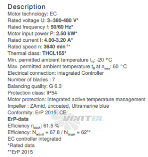 Вентилятор Ziehl-abegg ER31C-ZIK.DC.CR 3ф 380V цены, каталоги, прайсы