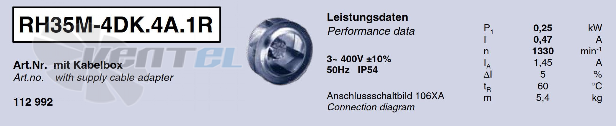 Характеристики Ziehl-abegg RH35M-4DK.4A.1R