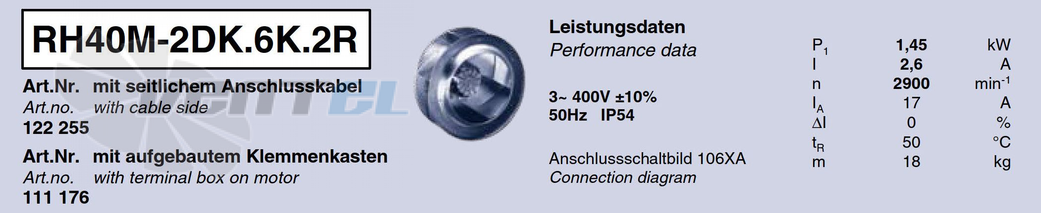 Характеристики Ziehl-abegg RH40M-2DK.6K.2R
